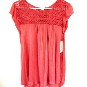 Peachy pink crochet top